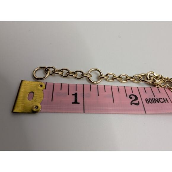 J.Crew Layered Pendant Necklace 13 Inch Gold Tortoise Shell Disc - Picture 4 of 7